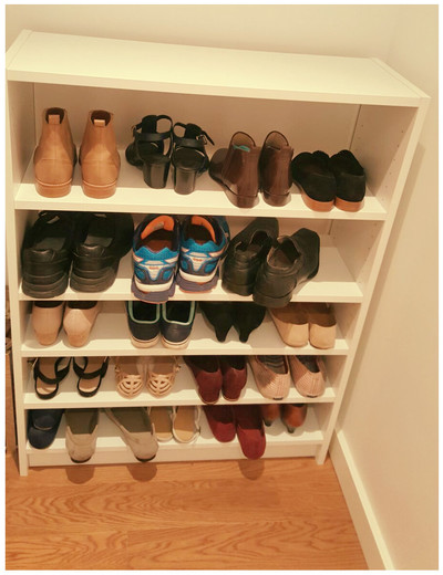 Ikea bookshelf that became a shoerack